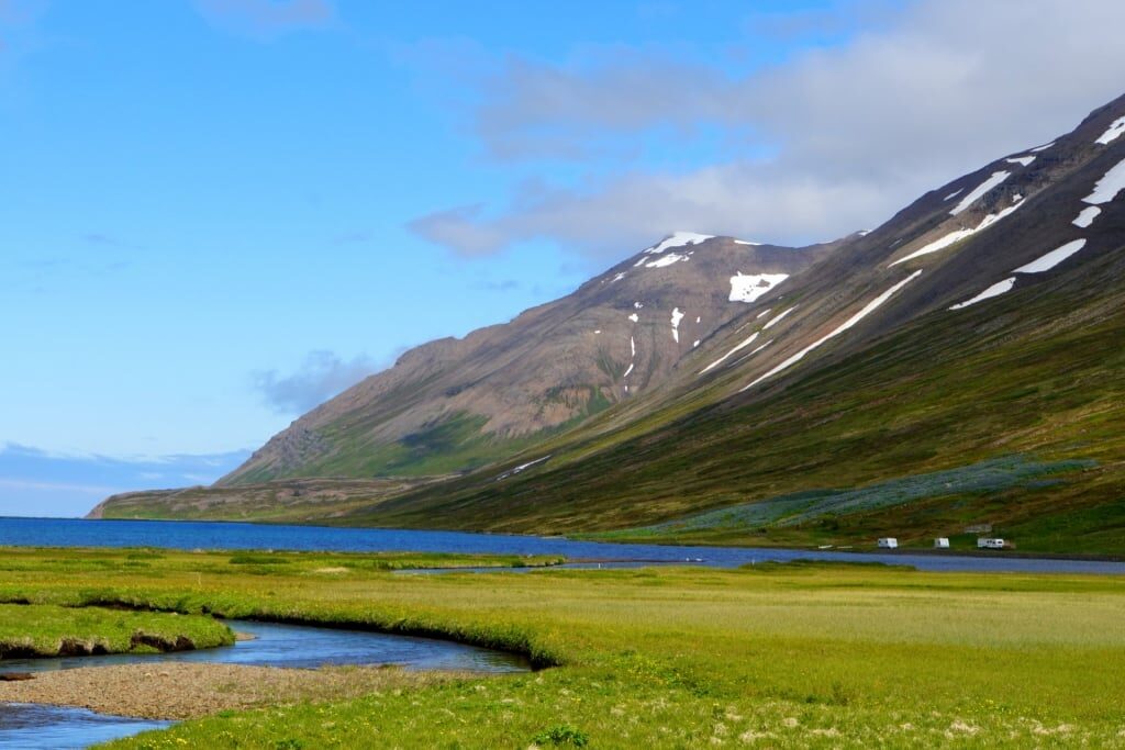 Mountainous landscape of Héðinsfjörður