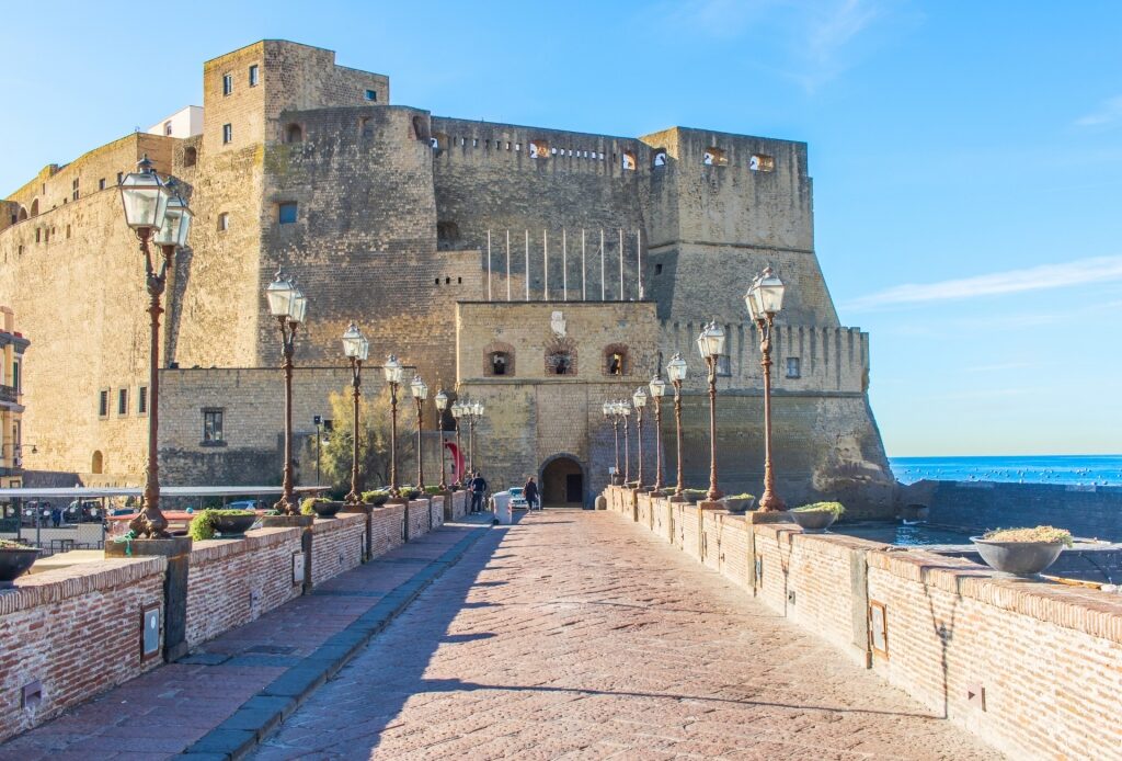 Historic site of Castel dell'Ovo in Naples, Campania
