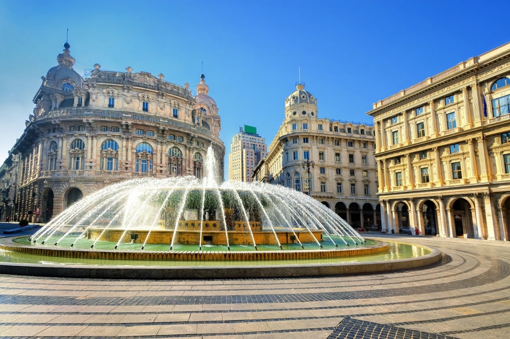 Street view of Genoa, Liguria