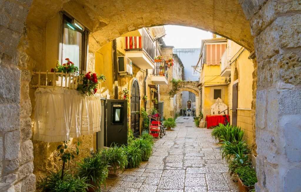 Cobbled streets of Bari, Puglia