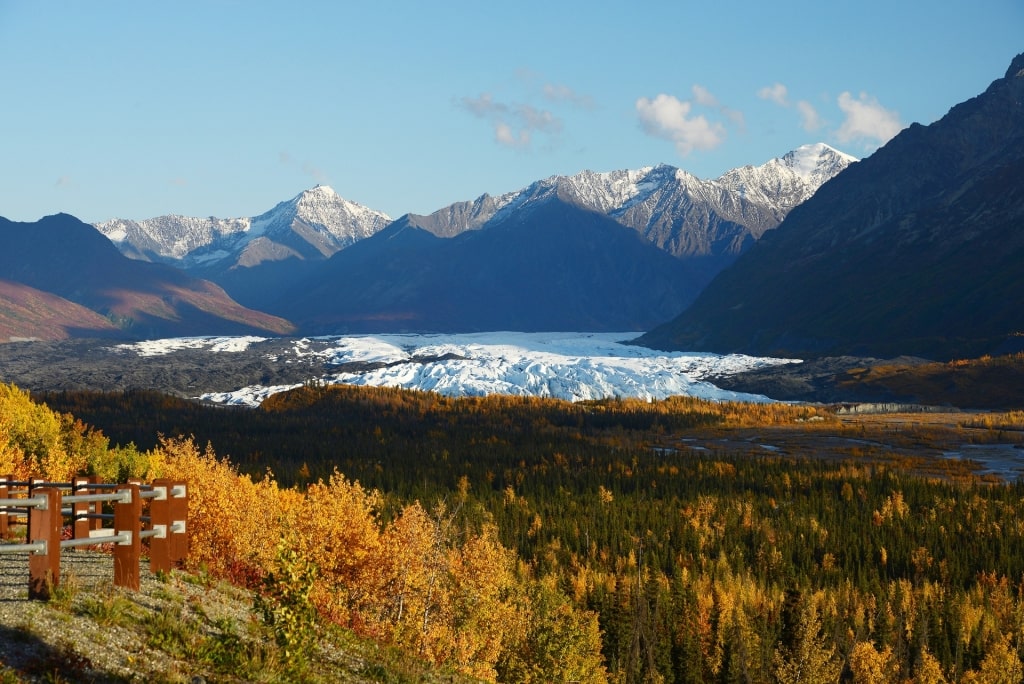 View of Matanuska Glacier in the fall