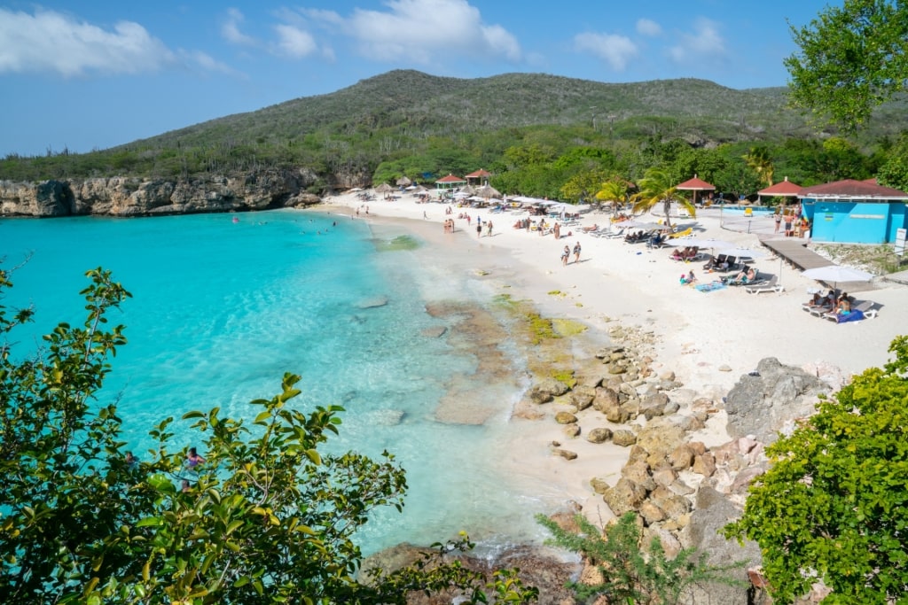 Aerial view of Knip Beach, Curacao