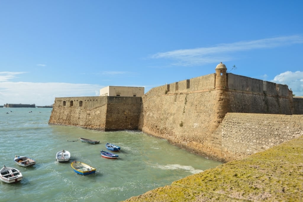 Historic castle of Santa Catalina in Cadiz, Spain