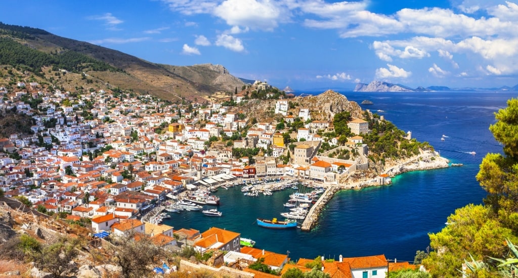 Scenic landscape of Hydra