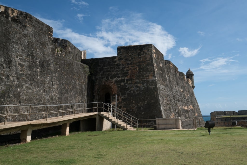 Historic site of San Felipe del Morro Fortress in San Juan, Puerto Rico