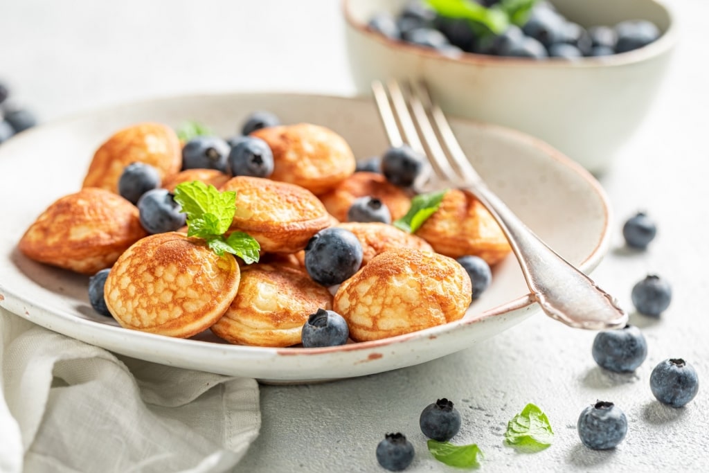 Poffertjes on a plate