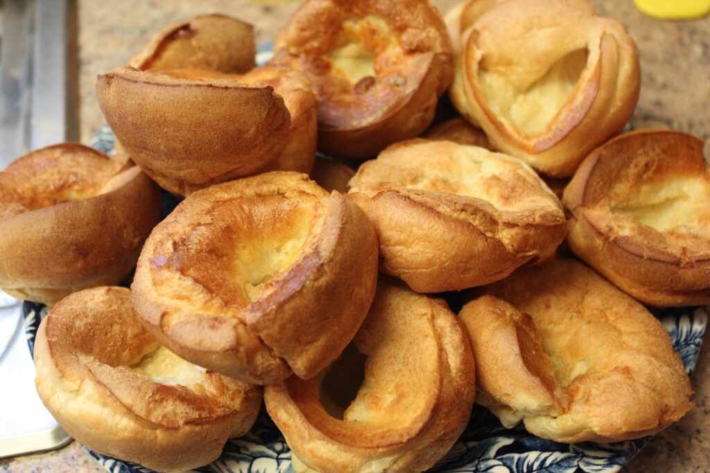 Yorkshire puddings on a plate