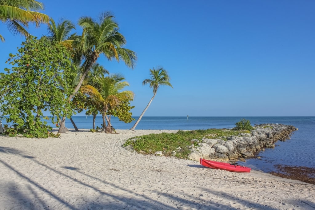 Pebble beach of Rest Beach in Key West