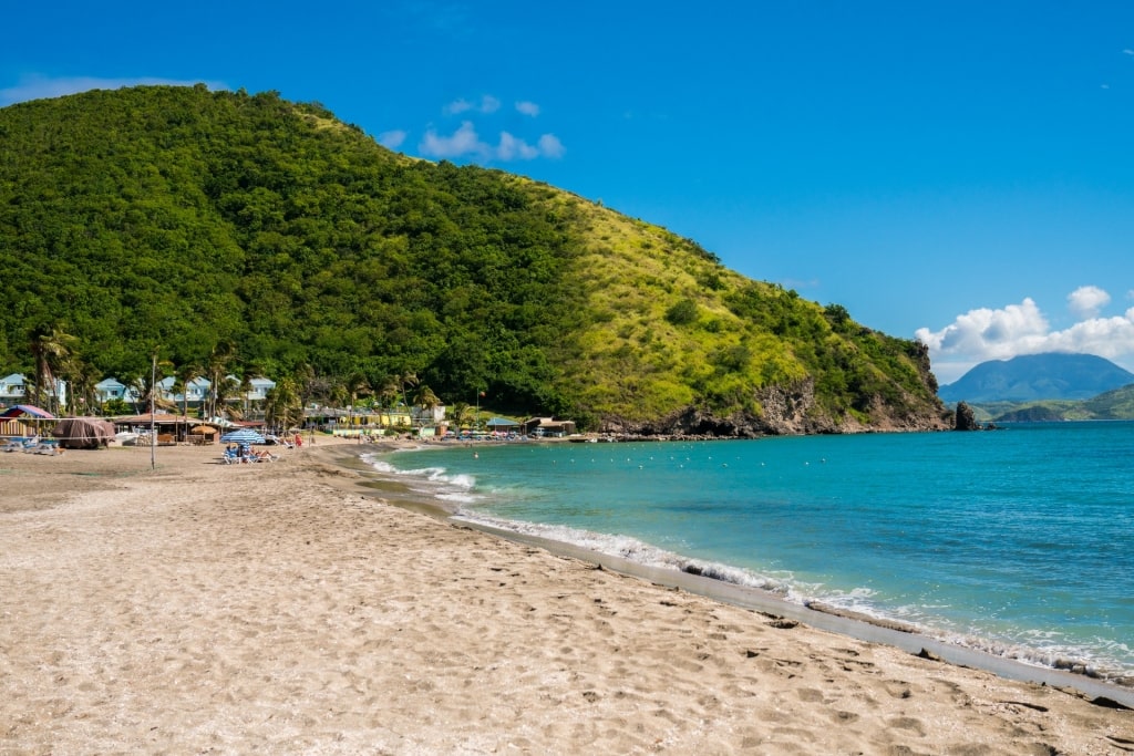 Calm waters of a beach in St. Kitts & Nevis