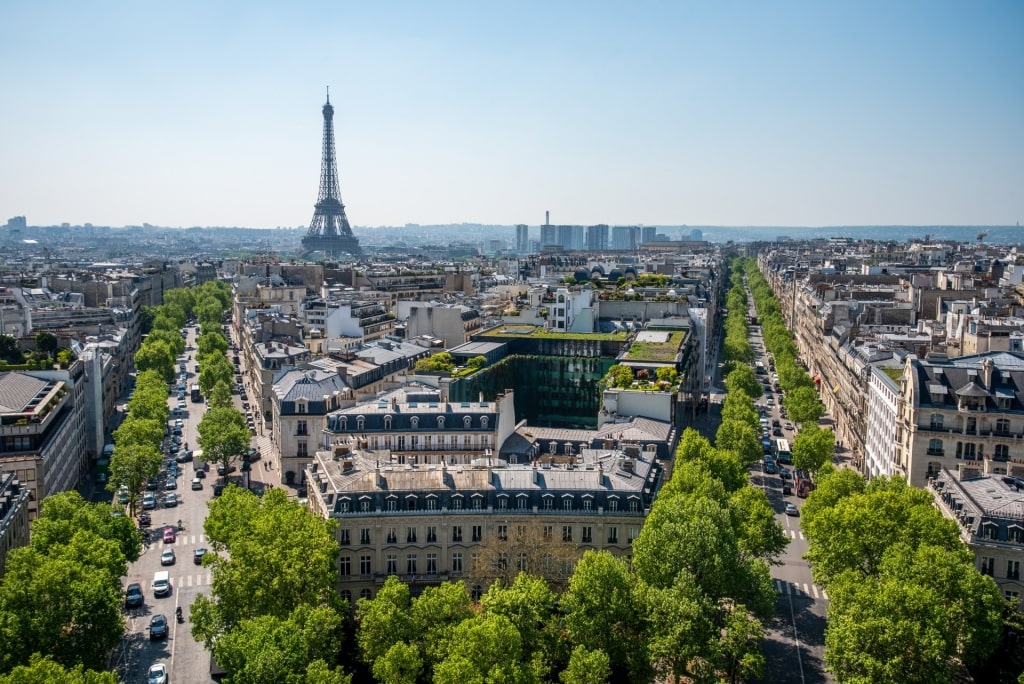 Pretty view from Arc de Triomphe