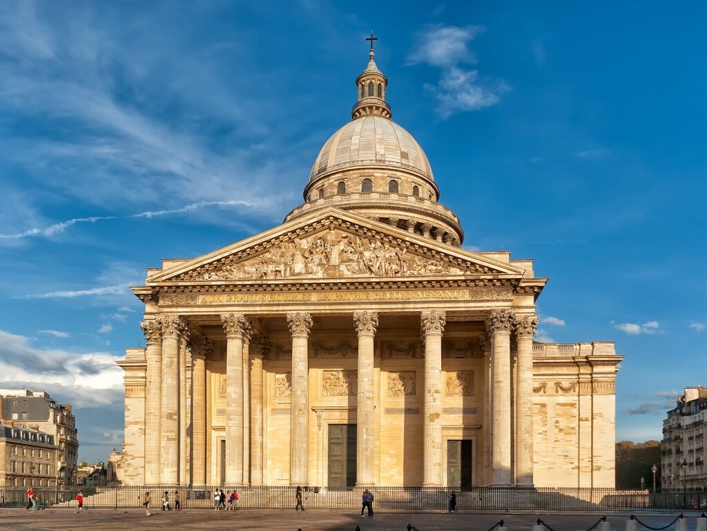 View of the historic Panthéon in Paris