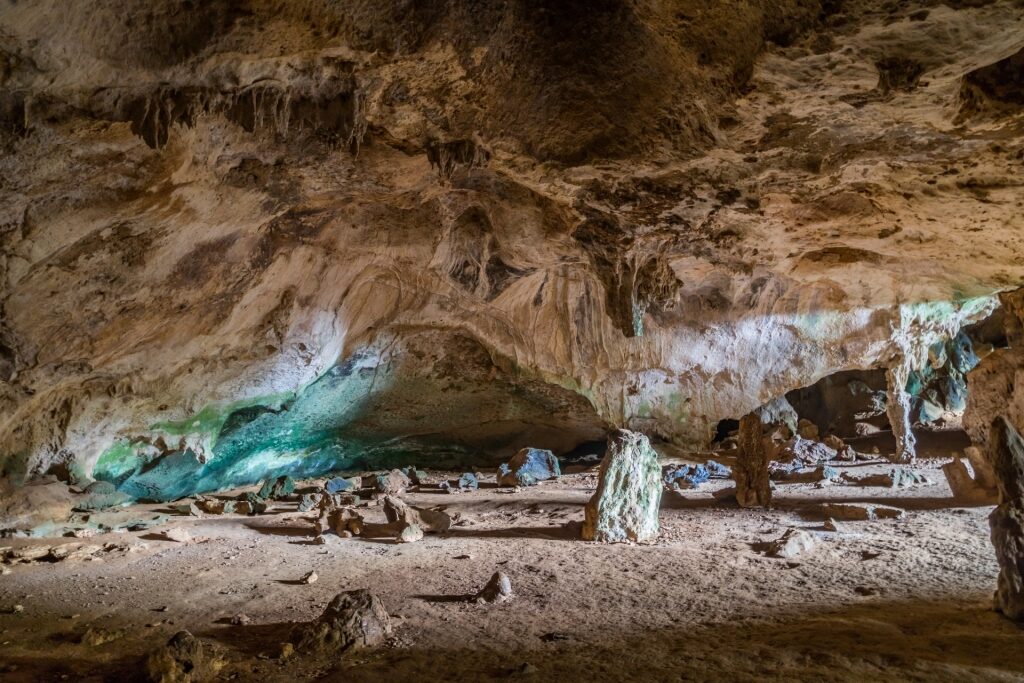 View inside Hato Cave, Curaçao