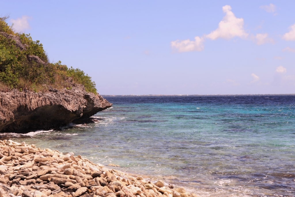 Rocky shoreline of Karpata