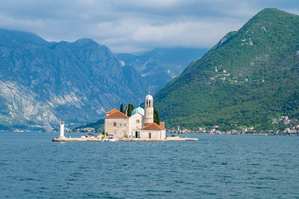 View while cruising the Bay of Kotor, Montenegro