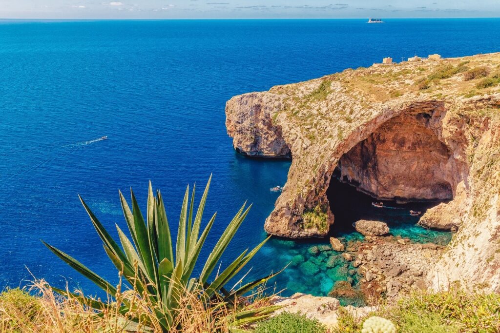Beautiful Blue Grotto in Malta