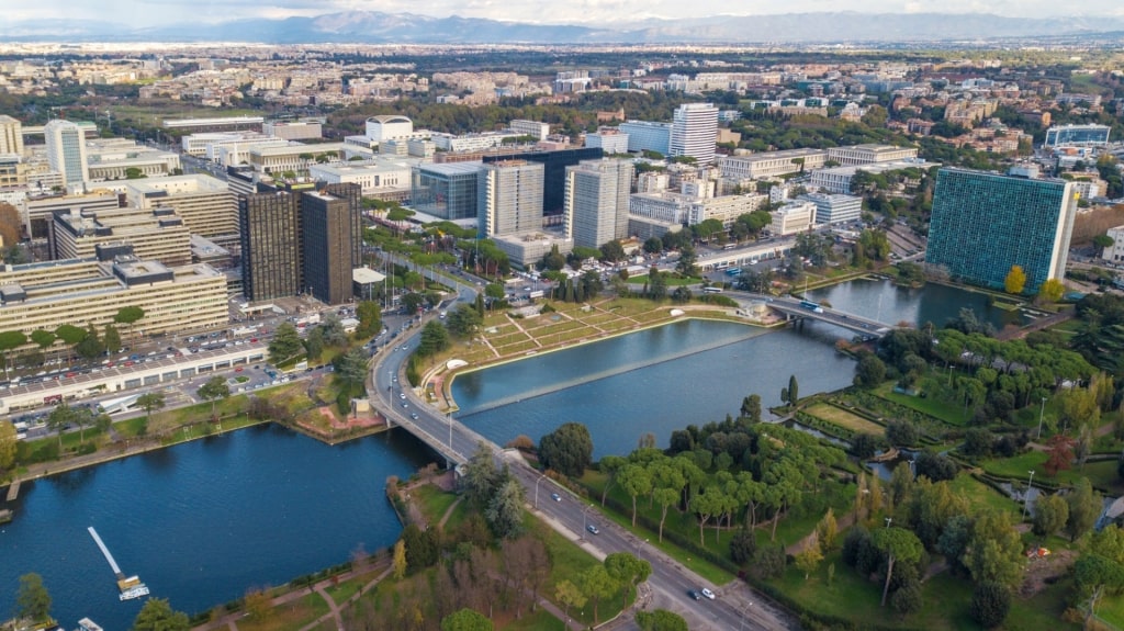 Aerial view of EUR