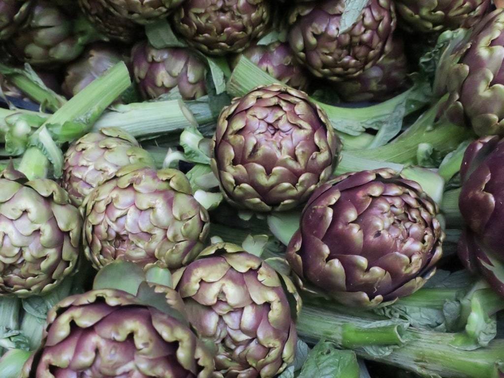 Artichokes at a market in Rome