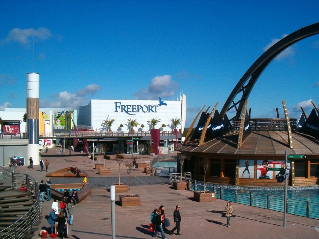 View of Freeport Lisboa Fashion Outlet
