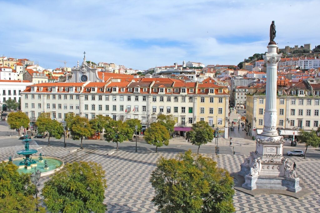 Rossio Square, one of the best places to go shopping in Lisbon