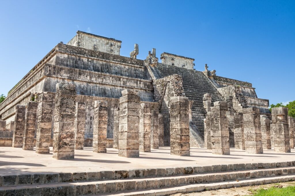 Historic site of the Temple of the Warriors, Mexico