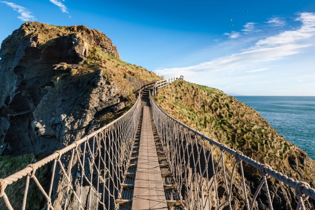 View from the Carrick-a-Rede rope bridge in Northern Ireland