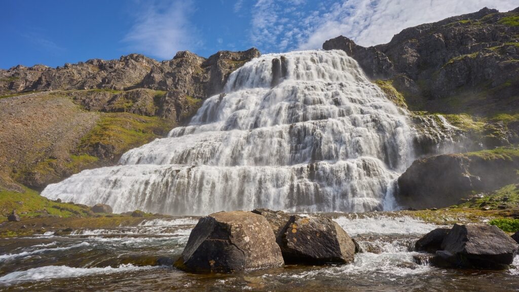 Majestic falls of Dynjandi, Iceland