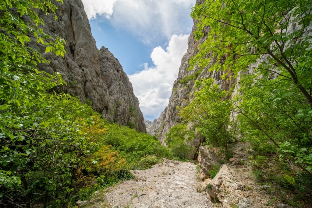 View while hiking Paklenica National Park, Croatia