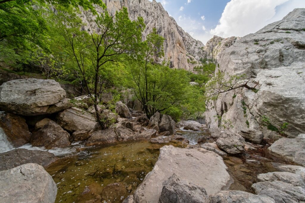 Rocky landscape of Paklenica National Park, Croatia