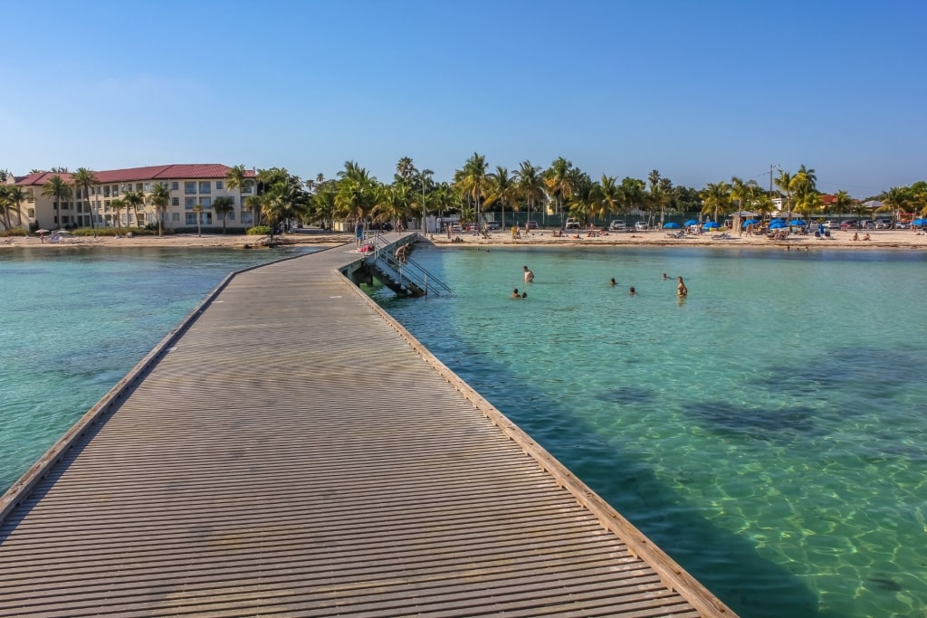 Boardwalk in Higgs Beach in Key West, Florida