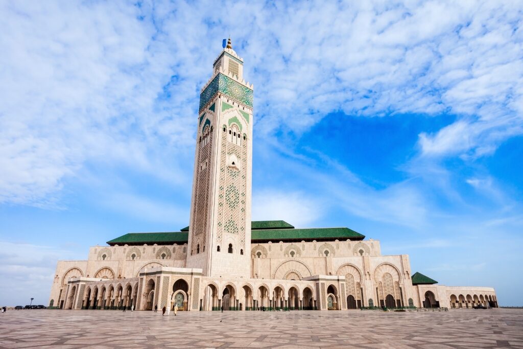 Unique architecture of Hassan II Mosque in Casablanca, Morocco