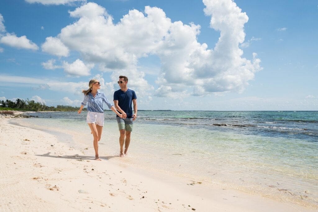 Couple on a beach in Grand Cayman