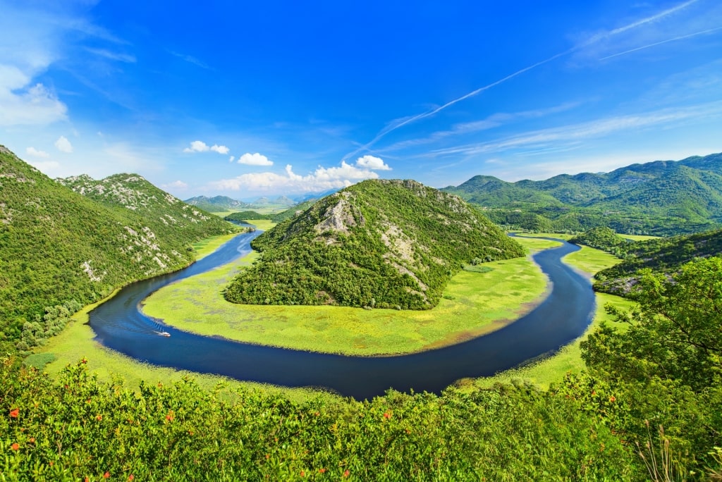 Lush landscape of Lake Skadar, near Bar