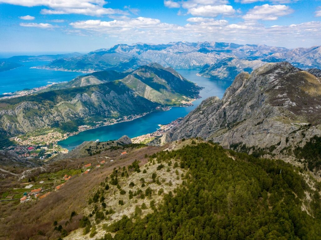 View of Lovćen Mountain, near Kotor