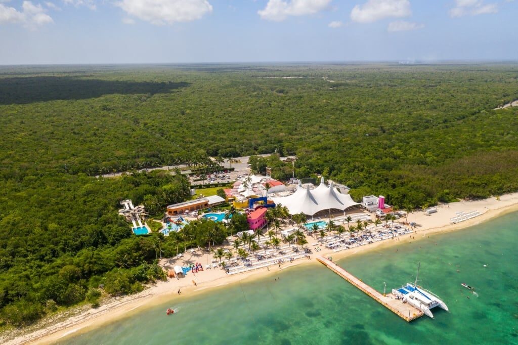 Visit Playa Mia, one of the best things to do in Cozumel with kids