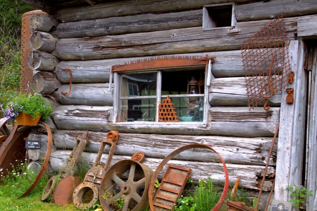 View of a house in Crow Creek Gold Mine, Girdwood