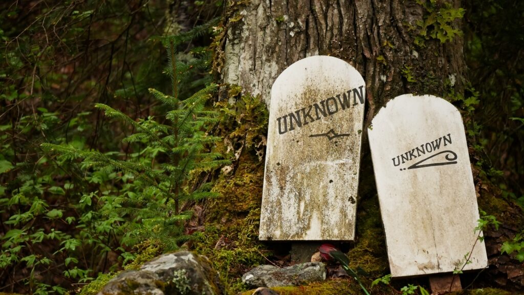 Tombs at the Gold Rush Cemetery, Skagway