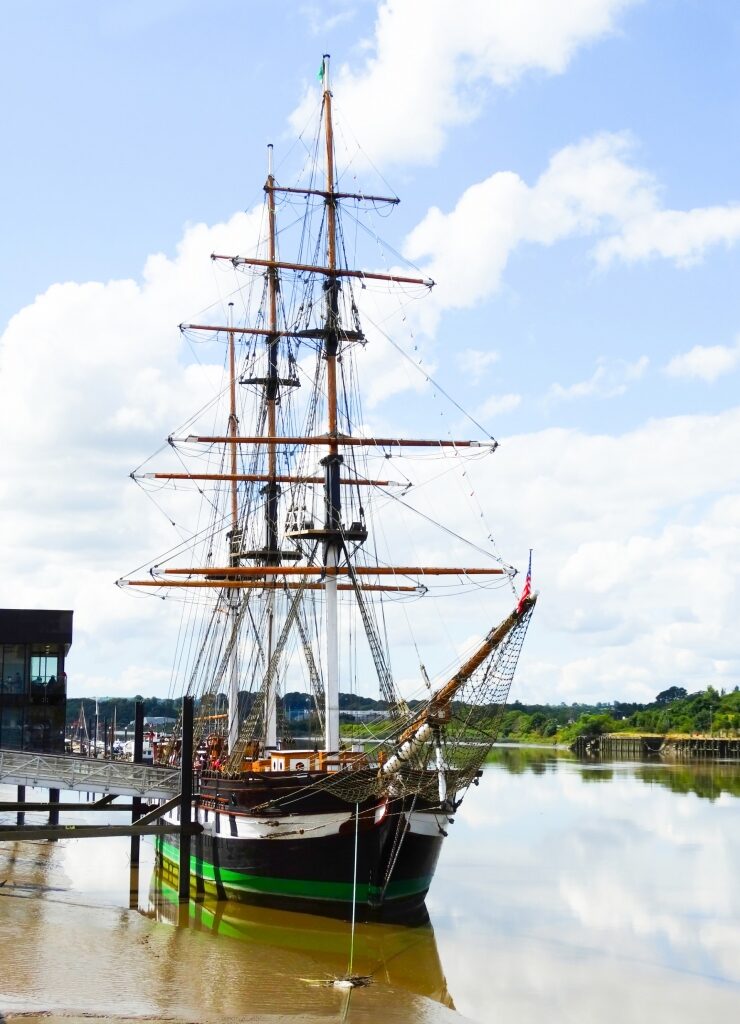 View of the historic SS Dunbrody “Famine Ship”