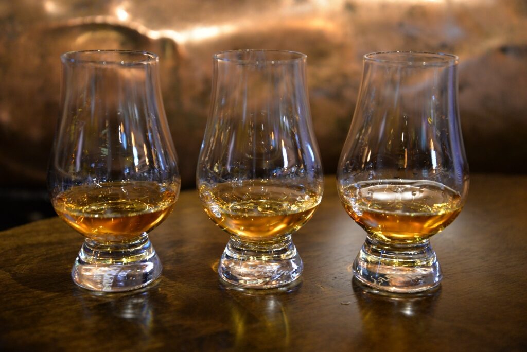 Irish whiskey in the Old Bushmills Distillery