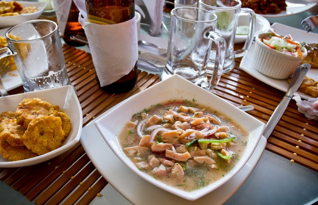 Ceviche on a bowl