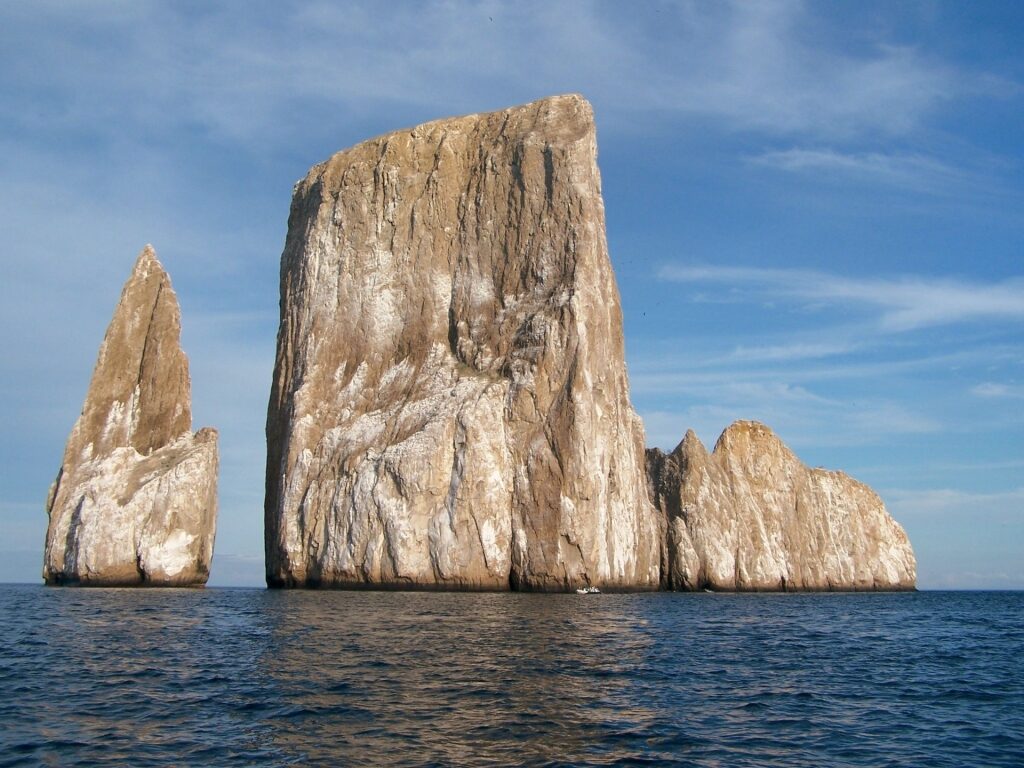 View of the iconic Kicker Rock