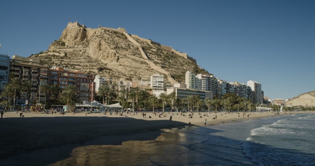 Beautiful landscape of a beach in Alicante