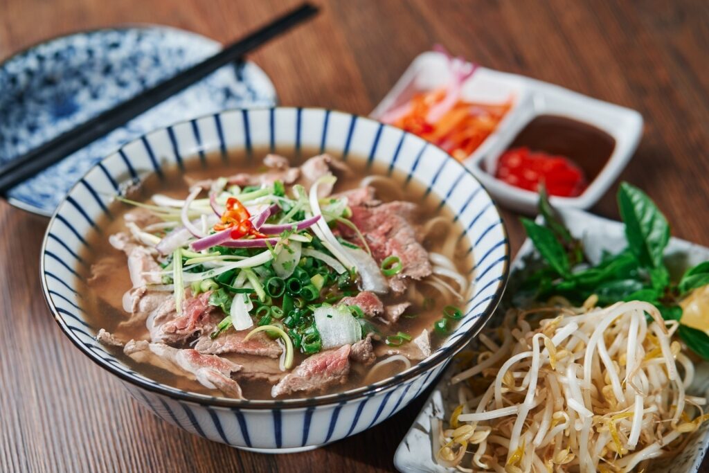Vietnamese pho in a bowl