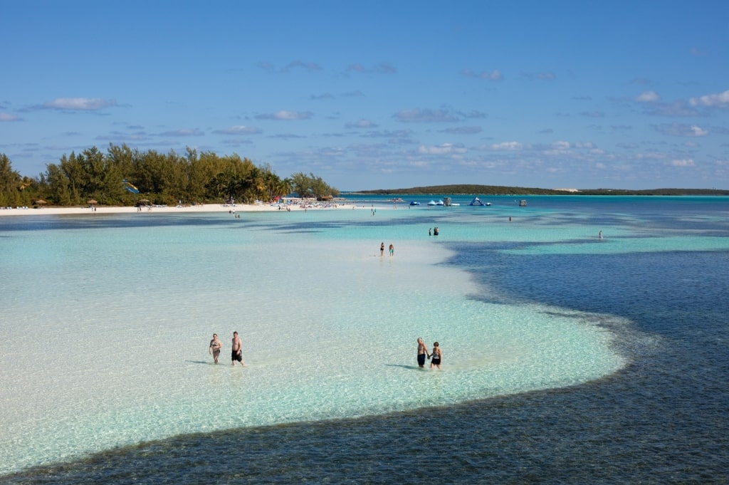 Harbor Beach, CocoCay, one of the best beaches in the Bahamas