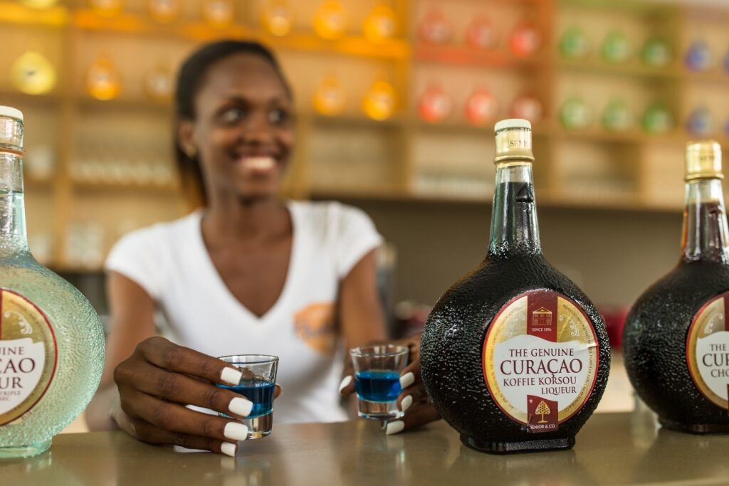 Liquor tasting in Landhuis Chobolobo, Curaçao