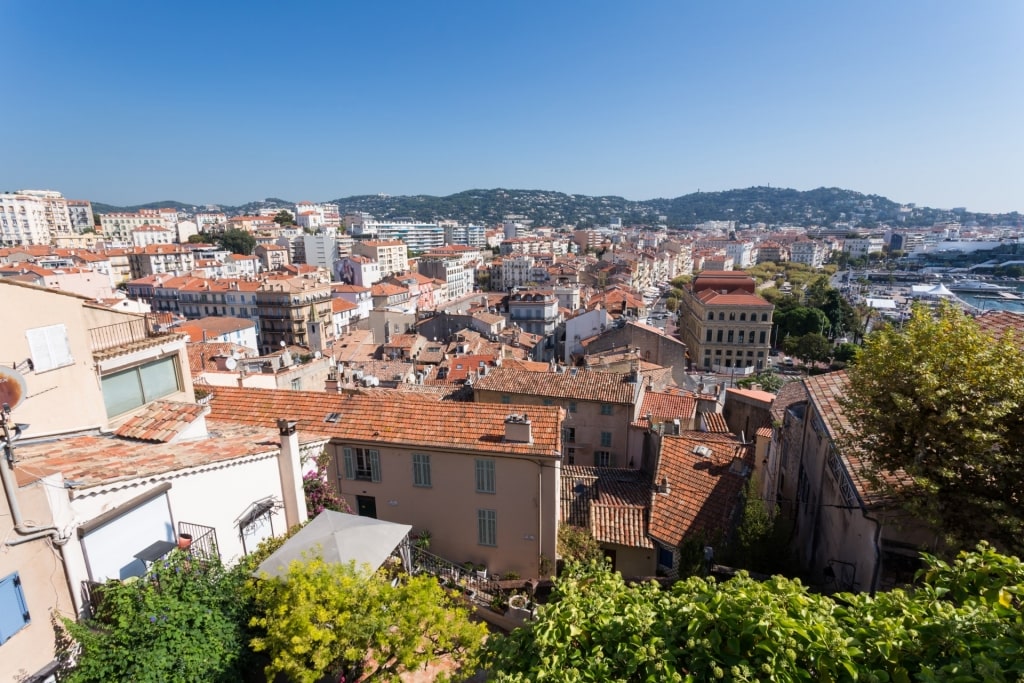 Aerial view of Le Suquet, Cannes