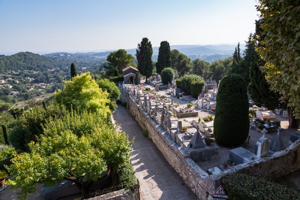 View of Saint-Paul de Vence Cemetery