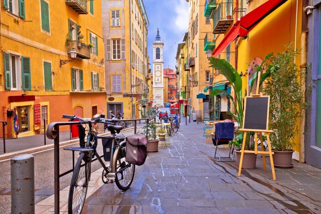 Street view of Old Quarter in Nice, France