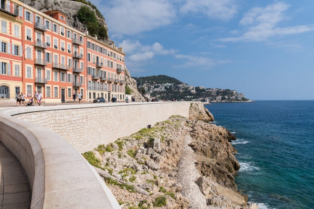 View of Promenade des Anglais in Nice, France