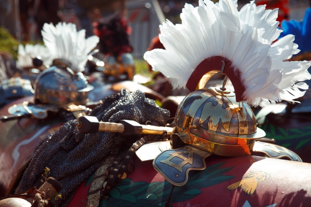 Parade during The Birthday of Rome, Italy