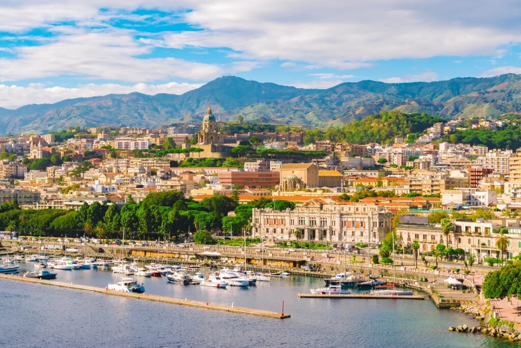 Waterfront of Messina in Sicily, Italy